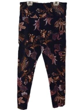 × Suave Floral Print Green Paisley Leggings Women's Size Medium